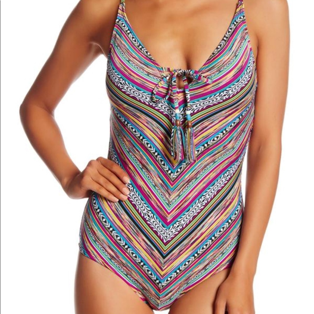 Lucky Brand Multicolor Arabian One Piece Suimsuit